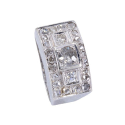 Bague Tank en or blanc et diamants - Castafiore