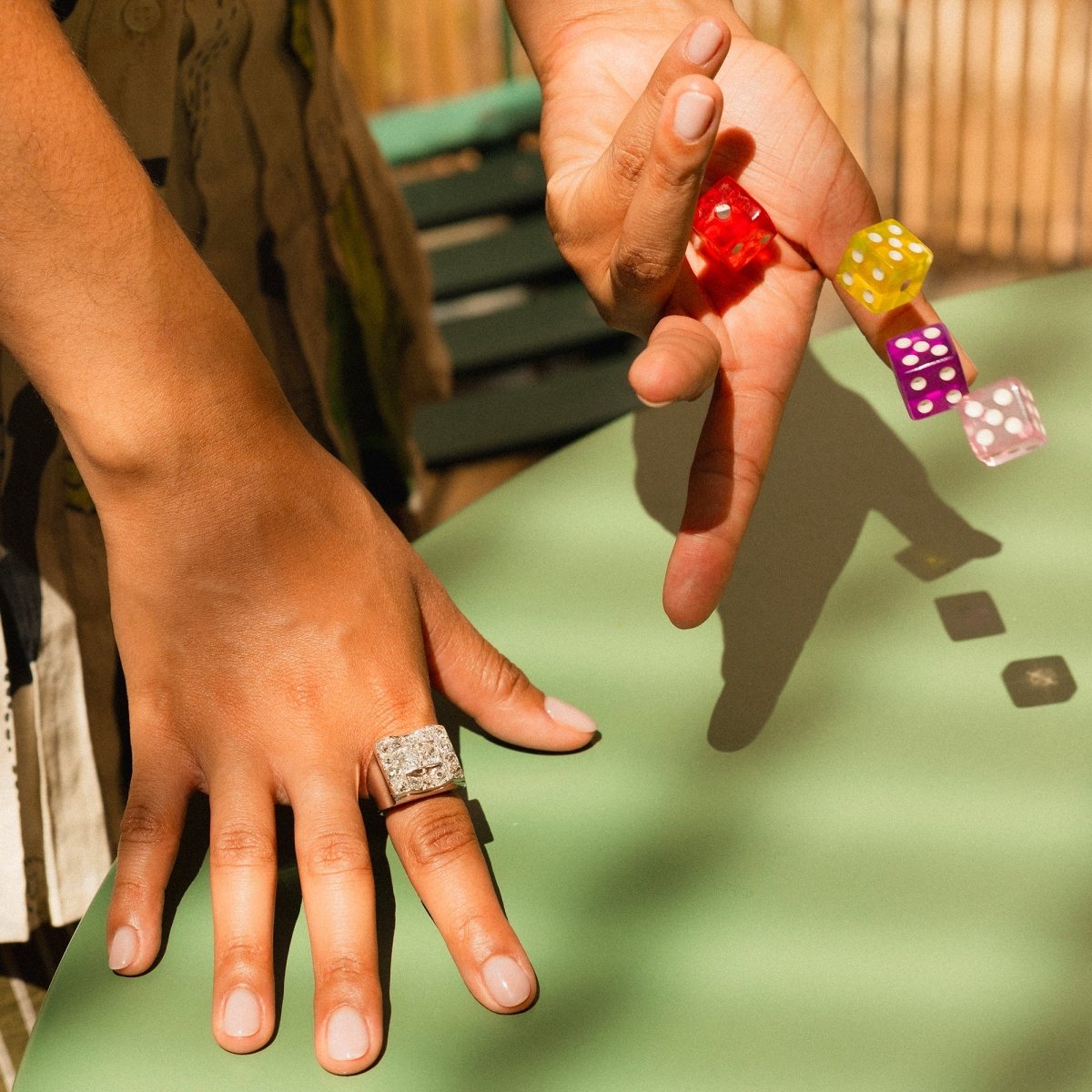 Bague Tank en or blanc et diamants - Castafiore