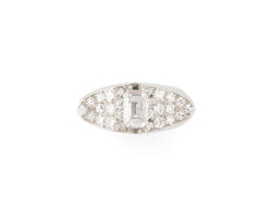 Bague Tank en or blanc et diamants - Castafiore