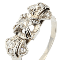Bague Tank en or blanc et diamants - Castafiore