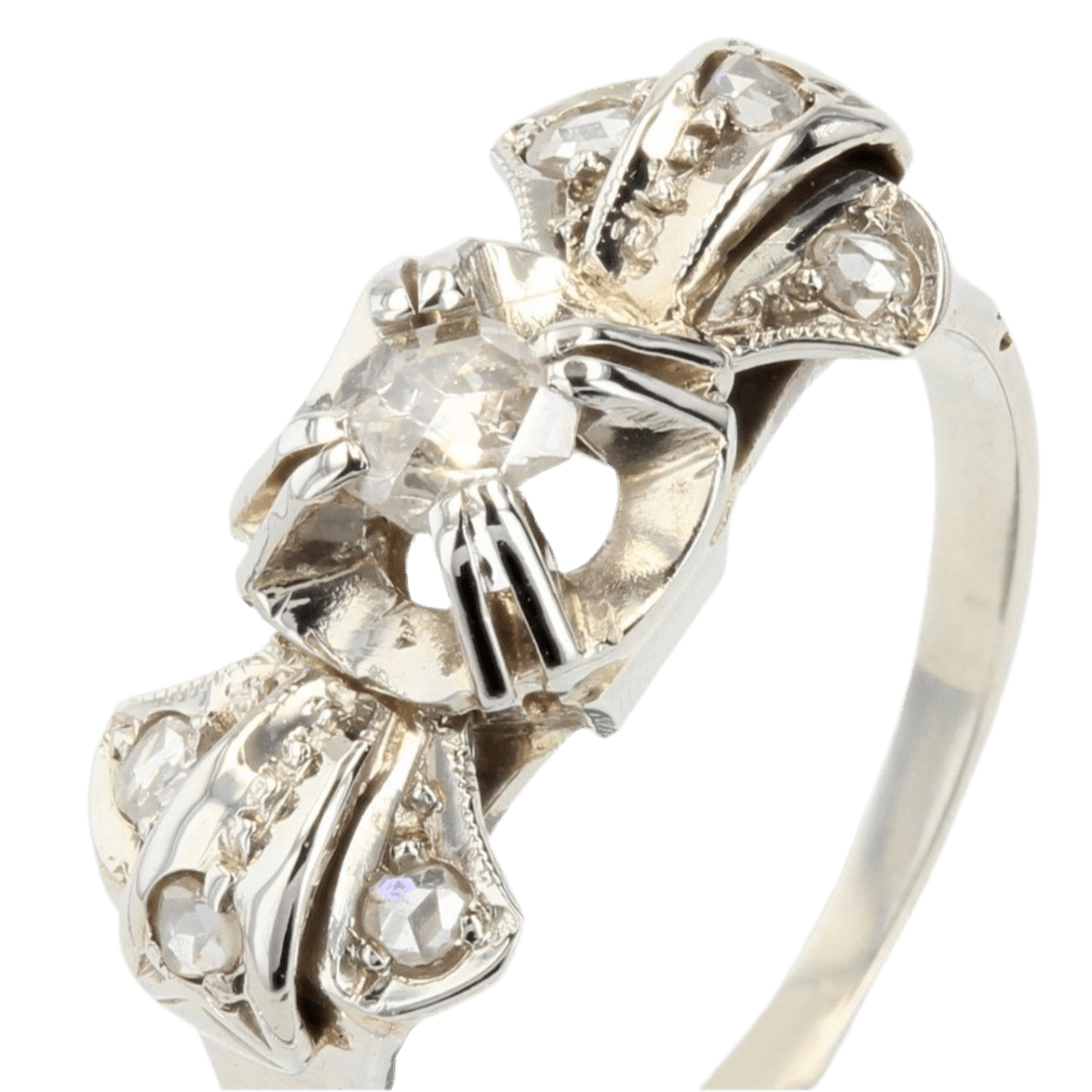 Bague Tank en or blanc et diamants - Castafiore
