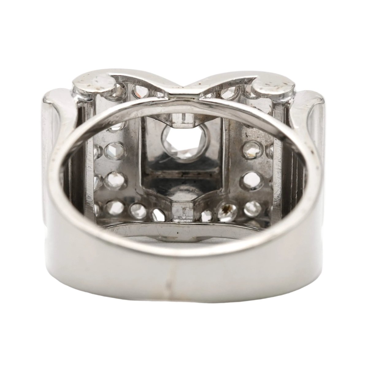 Bague Tank en or blanc et diamants - Castafiore