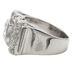 Bague Tank en or blanc et diamants - Castafiore