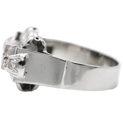 Bague Tank en or blanc et diamants - Castafiore