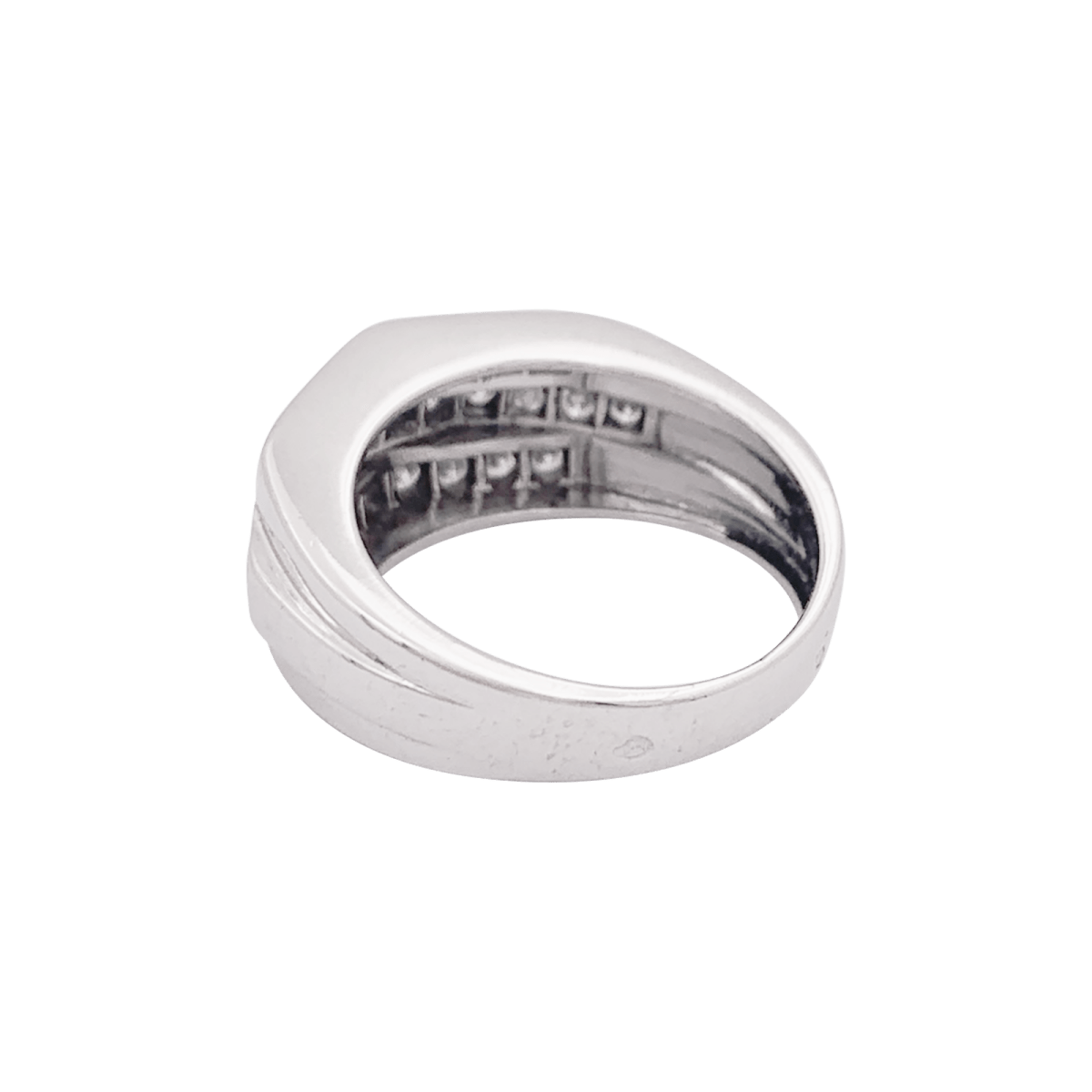 Bague Tank en or blanc et diamants - Castafiore