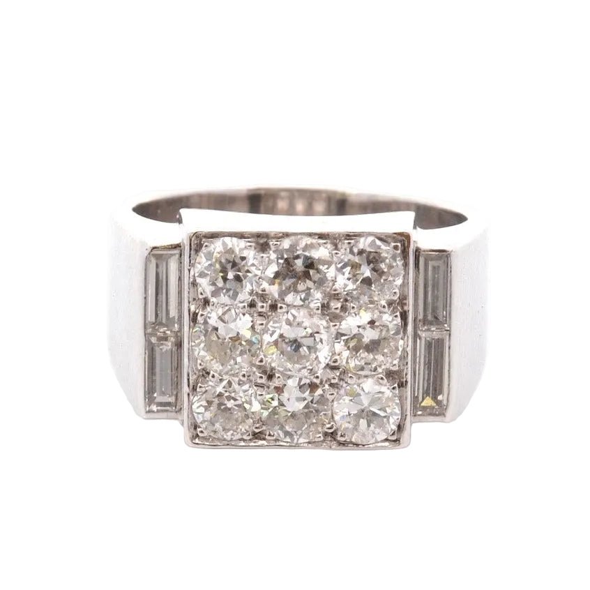Bague Tank en or blanc et diamants - Castafiore
