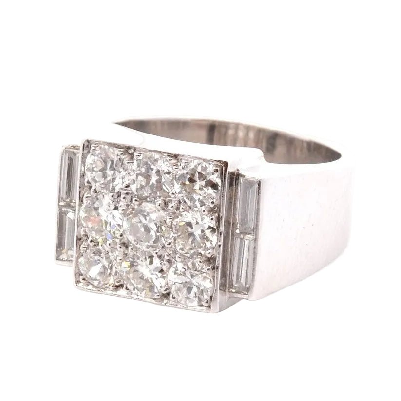 Bague Tank en or blanc et diamants - Castafiore