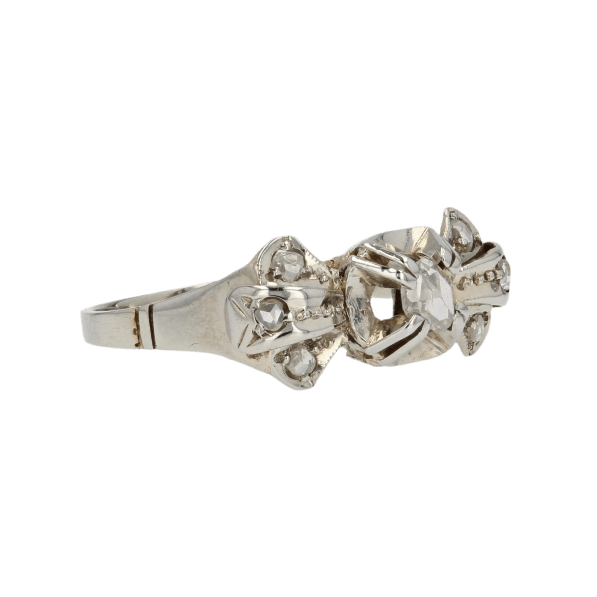 Bague Tank en or blanc et diamants - Castafiore