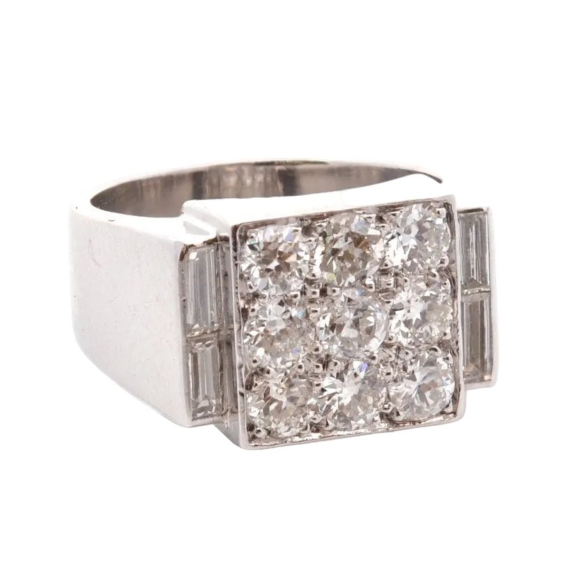 Bague Tank en or blanc et diamants - Castafiore