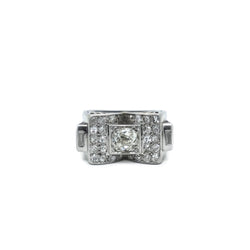 Bague Tank en or blanc et diamants - Castafiore