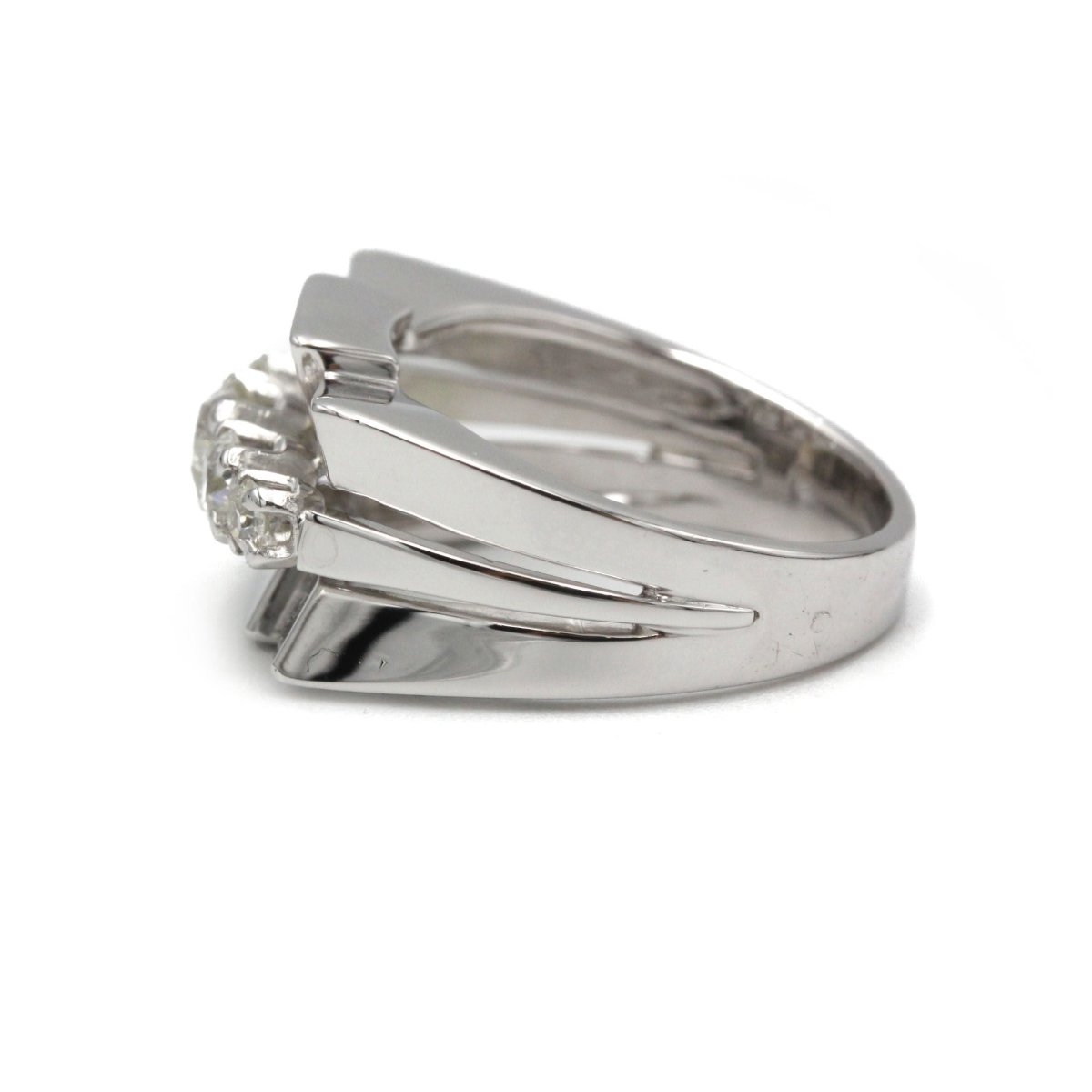 Bague Tank en or blanc et diamants - Castafiore