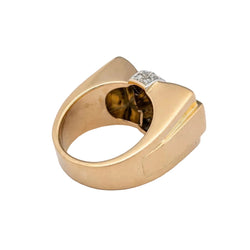 Bague Tank en or blanc, or jaune et diamants - Castafiore