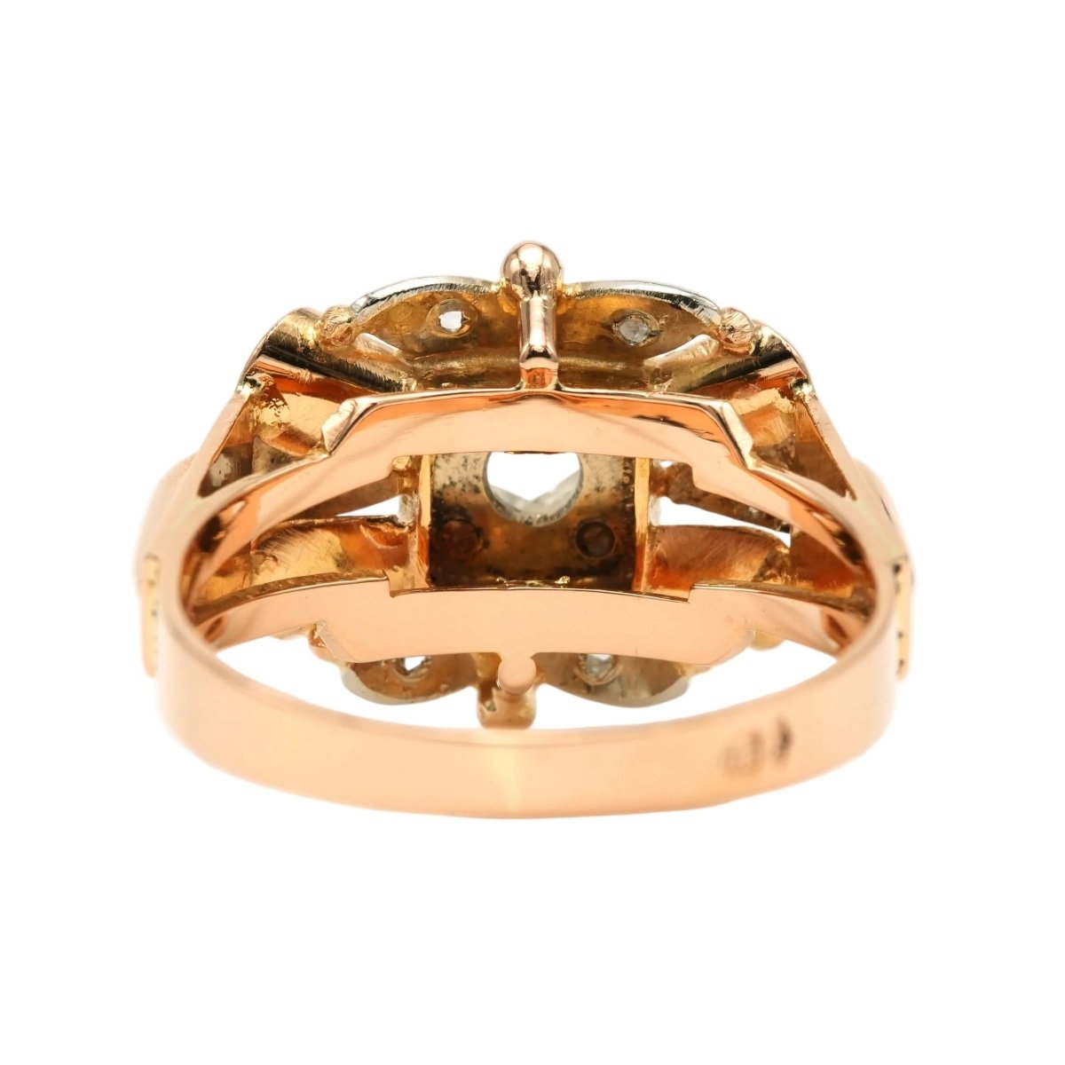Bague Tank en or blanc, or jaune et diamants - Castafiore