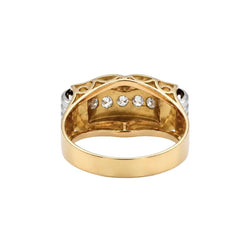 Bague Tank en or blanc, or rose et diamants - Castafiore