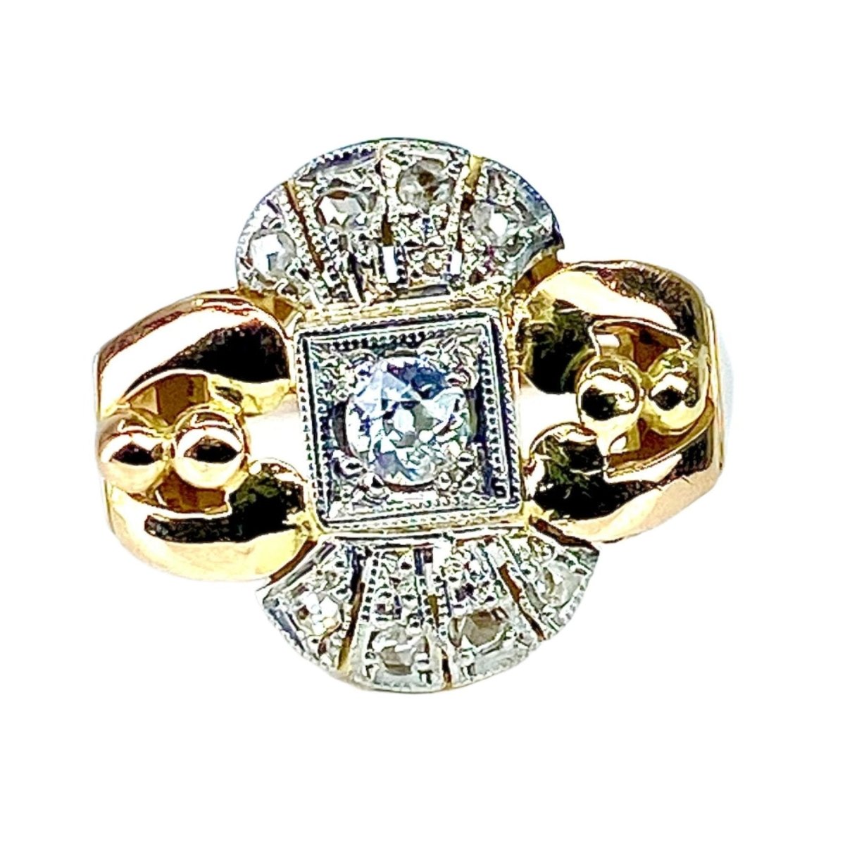 Bague Tank en or et diamants - Castafiore