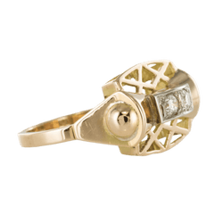 Bague Tank en or jaune - Castafiore