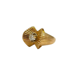Bague Tank en or jaune et diamant - Castafiore