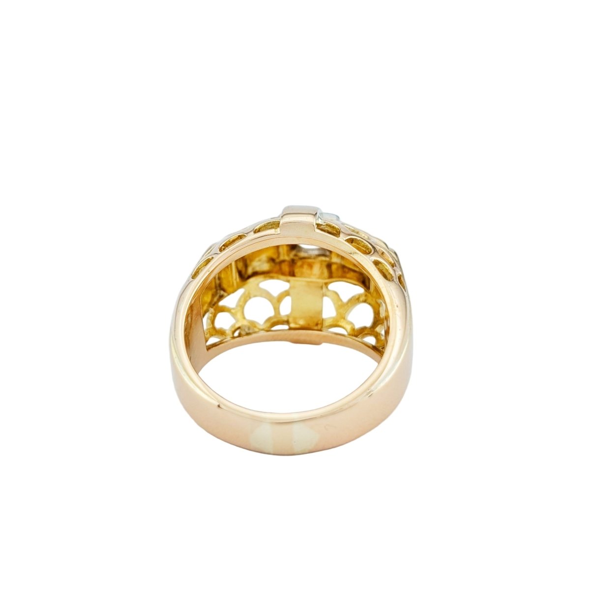 Bague Tank en or jaune et diamant - Castafiore