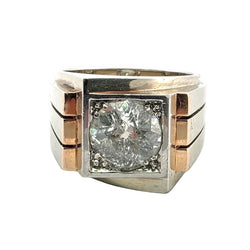 Bague Tank en or jaune et diamant - Castafiore