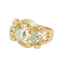 Bague Tank en or jaune et diamants - Castafiore