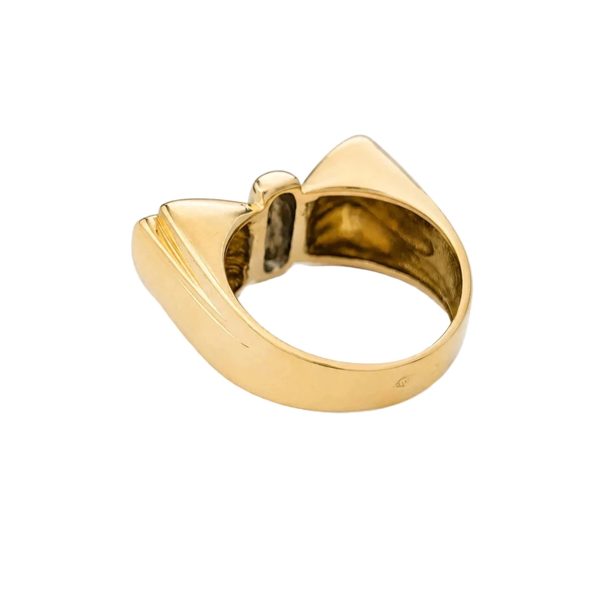 Bague Tank en or jaune et diamants - Castafiore