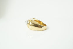Bague Tank en or jaune et diamants - Castafiore