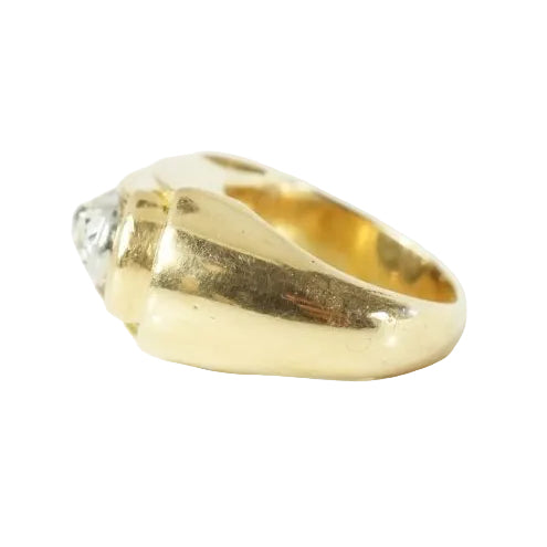 Bague Tank en or jaune et diamants - Castafiore