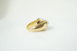 Bague Tank en or jaune et diamants - Castafiore