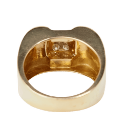 Bague Tank en or jaune et diamants - Castafiore