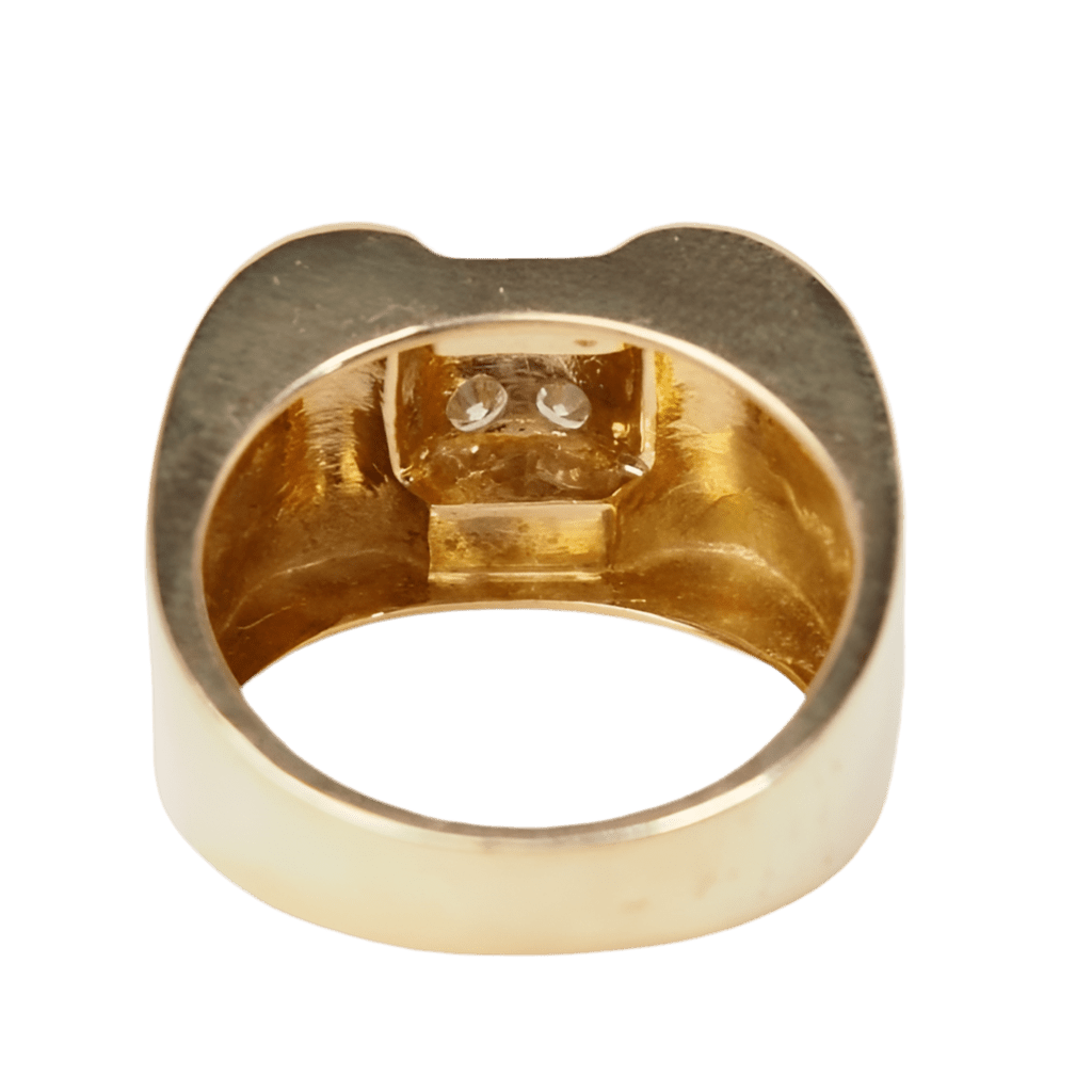 Bague Tank en or jaune et diamants - Castafiore