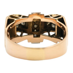 Bague Tank en or jaune et diamants - Castafiore