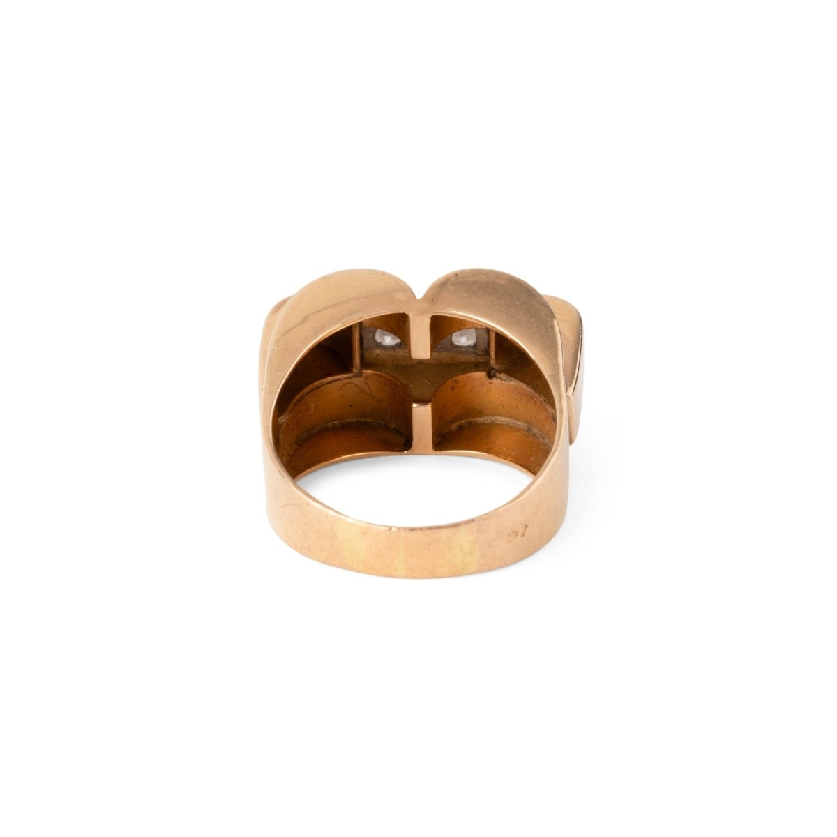 Bague Tank en or jaune et diamants - Castafiore