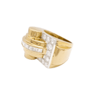 Bague Tank en or jaune et diamants - Castafiore