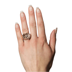 Bague Tank en or jaune et saphir - Castafiore