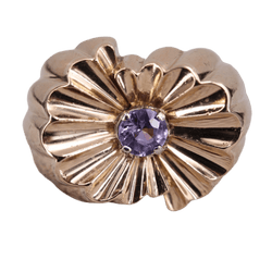 Bague Tank en or jaune et saphir - Castafiore