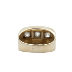 Bague Tank en or jaune, or blanc et diamants - Castafiore