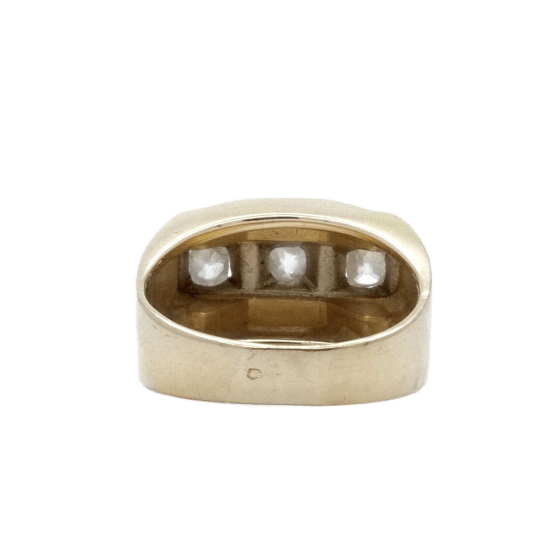 Bague Tank en or jaune, or blanc et diamants - Castafiore