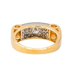 Bague Tank en or jaune, or blanc et diamants - Castafiore