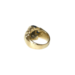 Bague Tank en or jaune, or rose, platine, saphirs et diamants - Castafiore