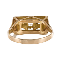 Bague Tank en or jaune, platine et diamant - Castafiore