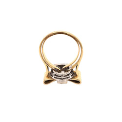 Bague Tank en or jaune, platine et diamants - Castafiore