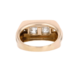 Bague Tank en or jaune, platine et diamants - Castafiore