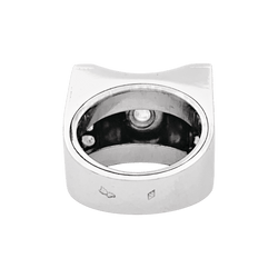 Bague Tank en or jaune, platine et diamants - Castafiore