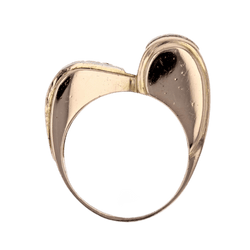 Bague Tank en or jaune, platine et diamants - Castafiore