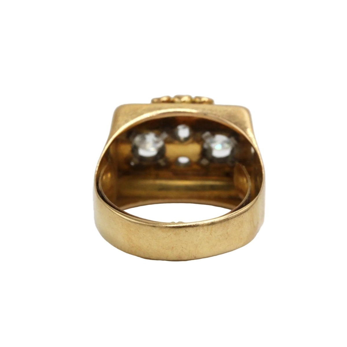 Bague Tank en or jaune, platine et diamants - Castafiore