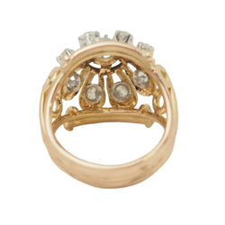 Bague Tank en or jaune, platine et diamants - Castafiore