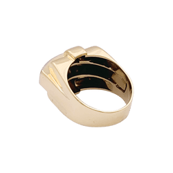 Bague Tank en or jaune, platine et diamants - Castafiore