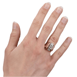 Bague Tank en or jaune, platine et diamants - Castafiore