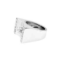 Bague Tank en or jaune, platine et diamants - Castafiore