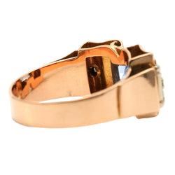 Bague Tank en or jaune, spinelle et diamants - Castafiore